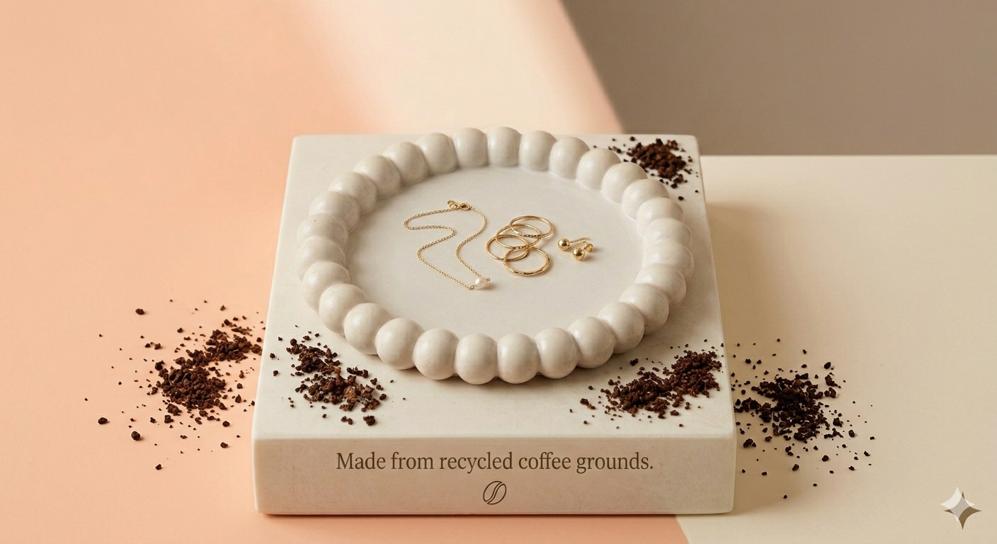 Handcrafted Upcycled Coffee Ground Tray/Coaster