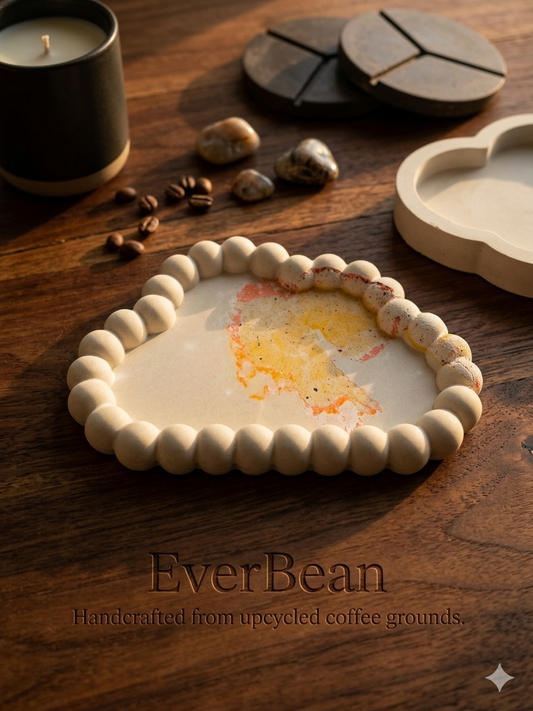 Handcrafted Upcycled Coffee Grounds Tray/Coaster