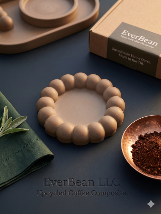 Handcrafted Upcycled Coffee Grounds Tray/Coaster